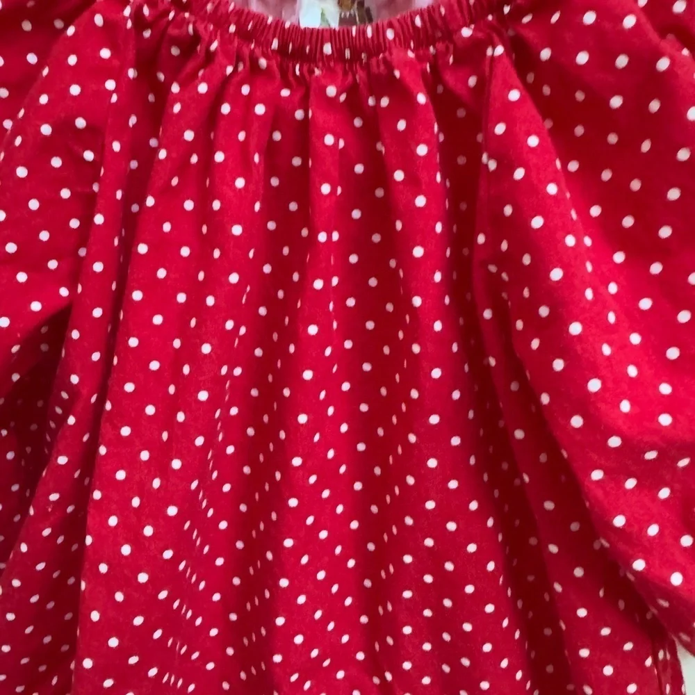 The Elf on the Shelf 2T Red Polka Dot Long Sleeve Flowy Christmas Holiday Dress